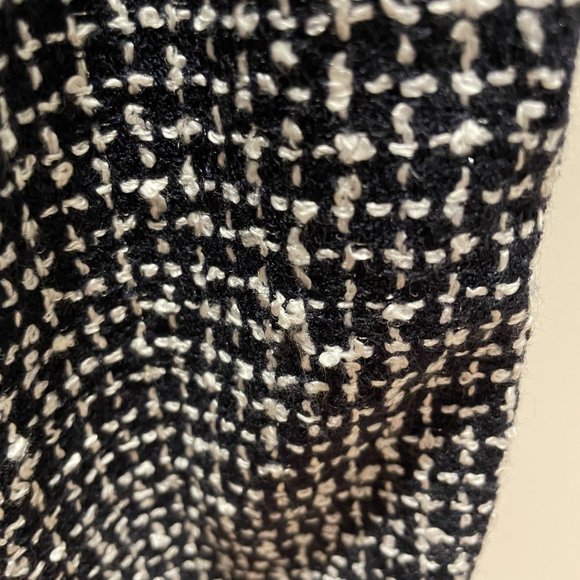 NWOT Navy/White Woven Boucle Sheath Dress 2 petite - Picture 6 of 9